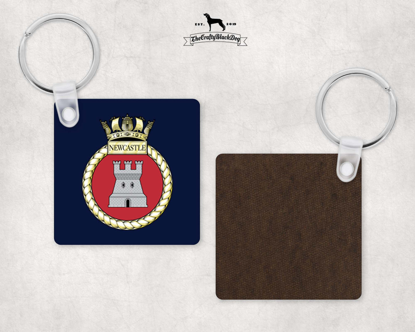 HMS Newcastle - Square Key Ring
