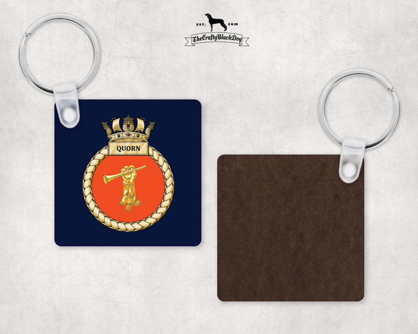 HMS Quorn - Square Key Ring