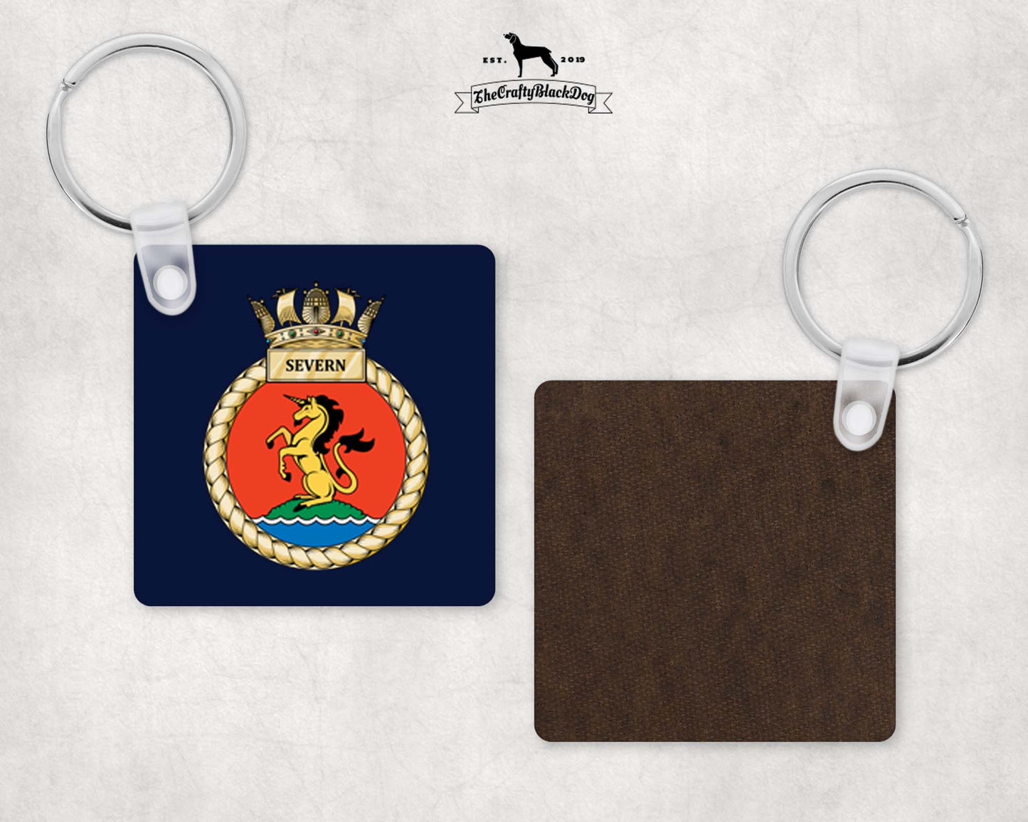 HMS Severn - Square Key Ring