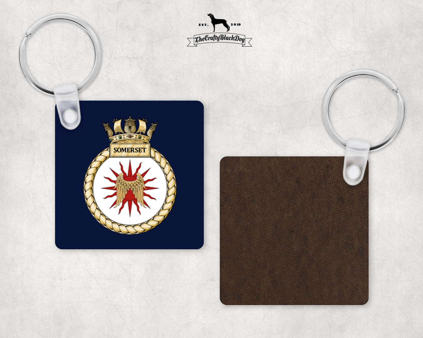 HMS Somerset - Square Key Ring