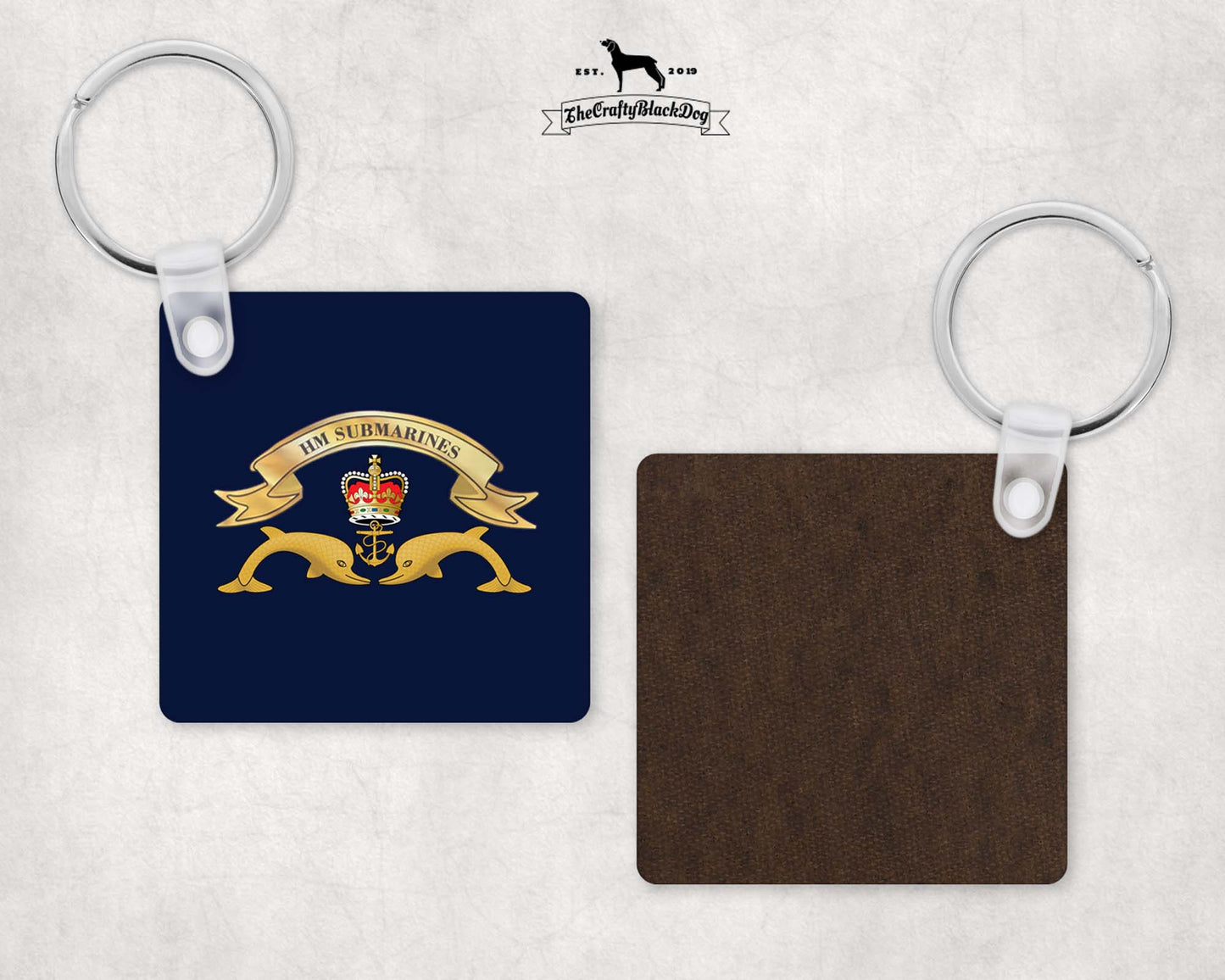 HM Submarines - Square Key Ring