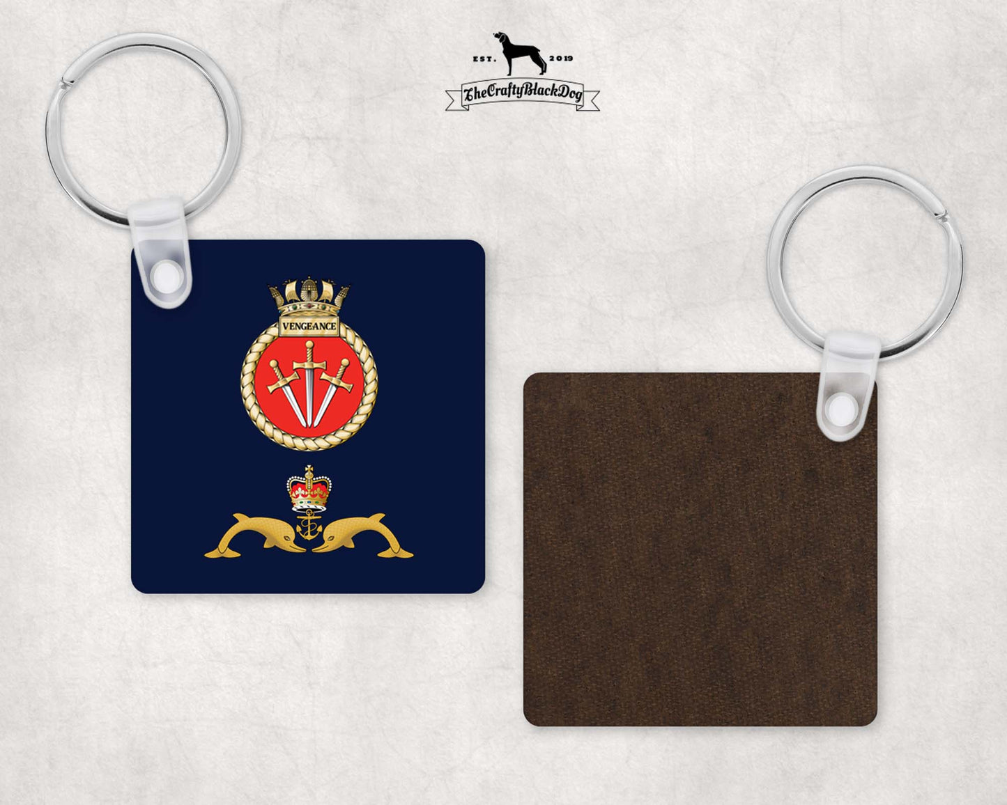 HMS Vengeance - Square Key Ring