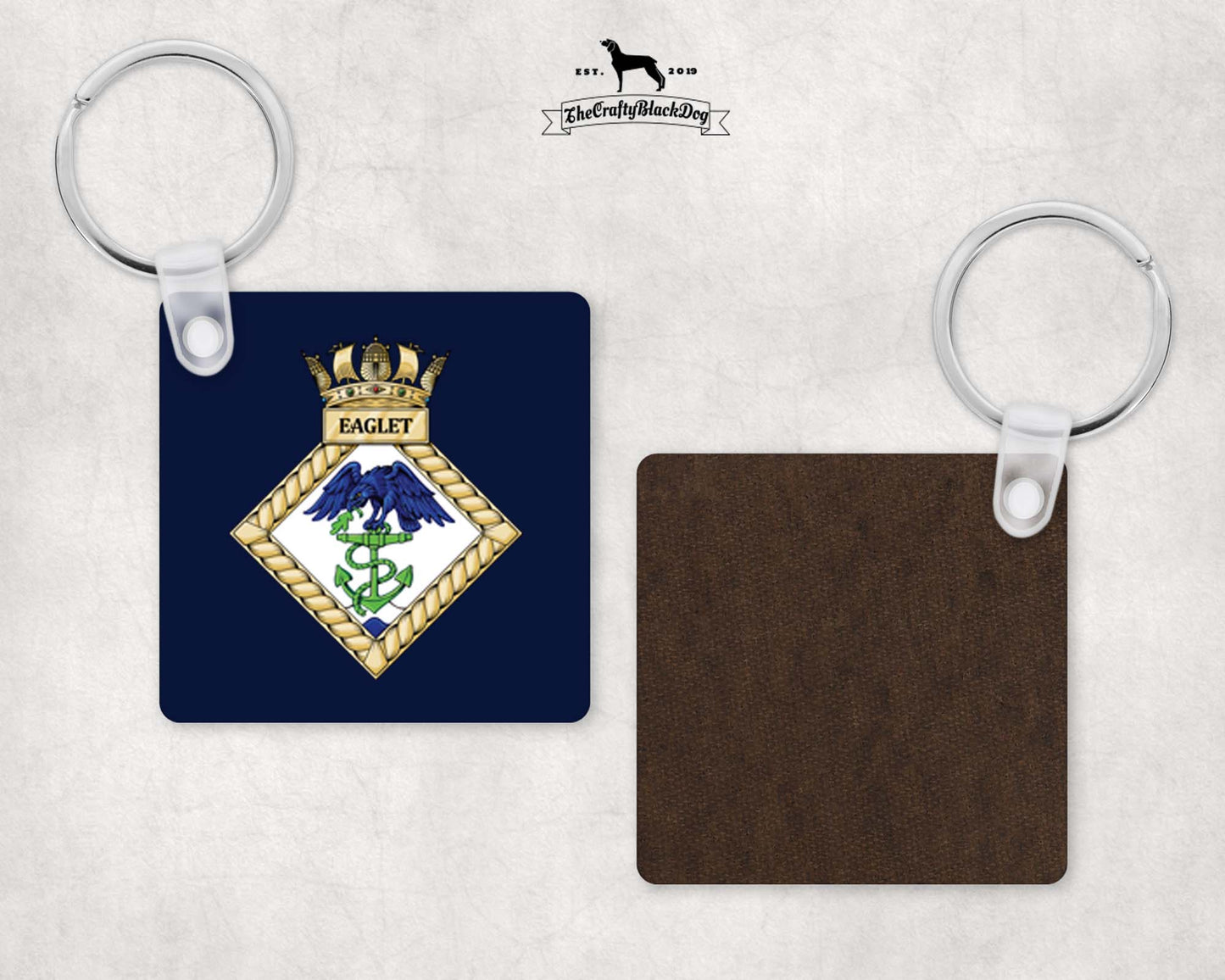 HMS Eaglet - Square Key Ring