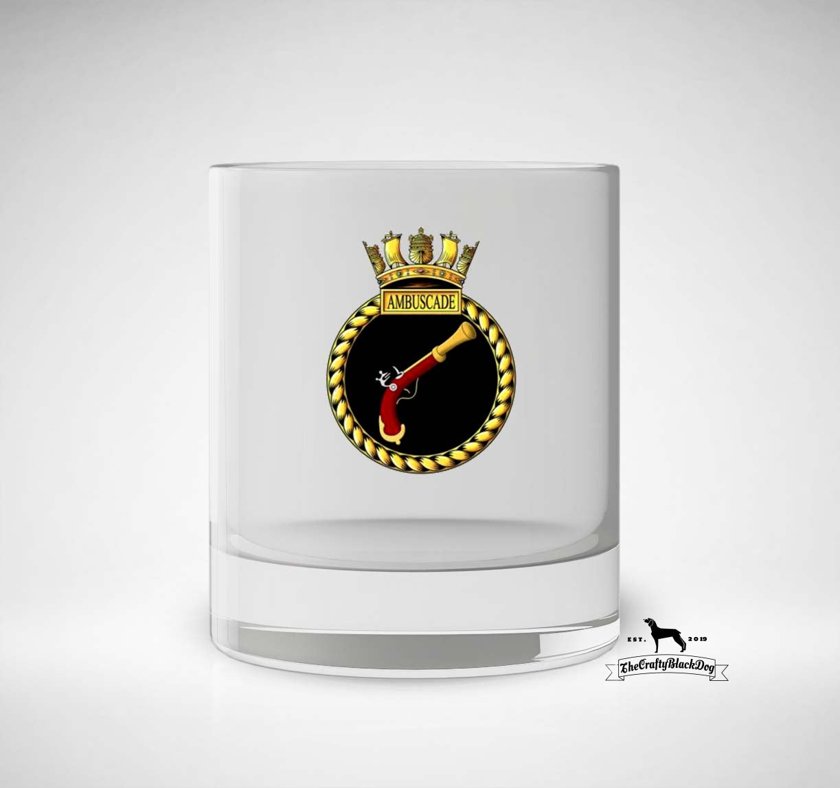 HMS Ambuscade - Whiskey/Spirit Glass