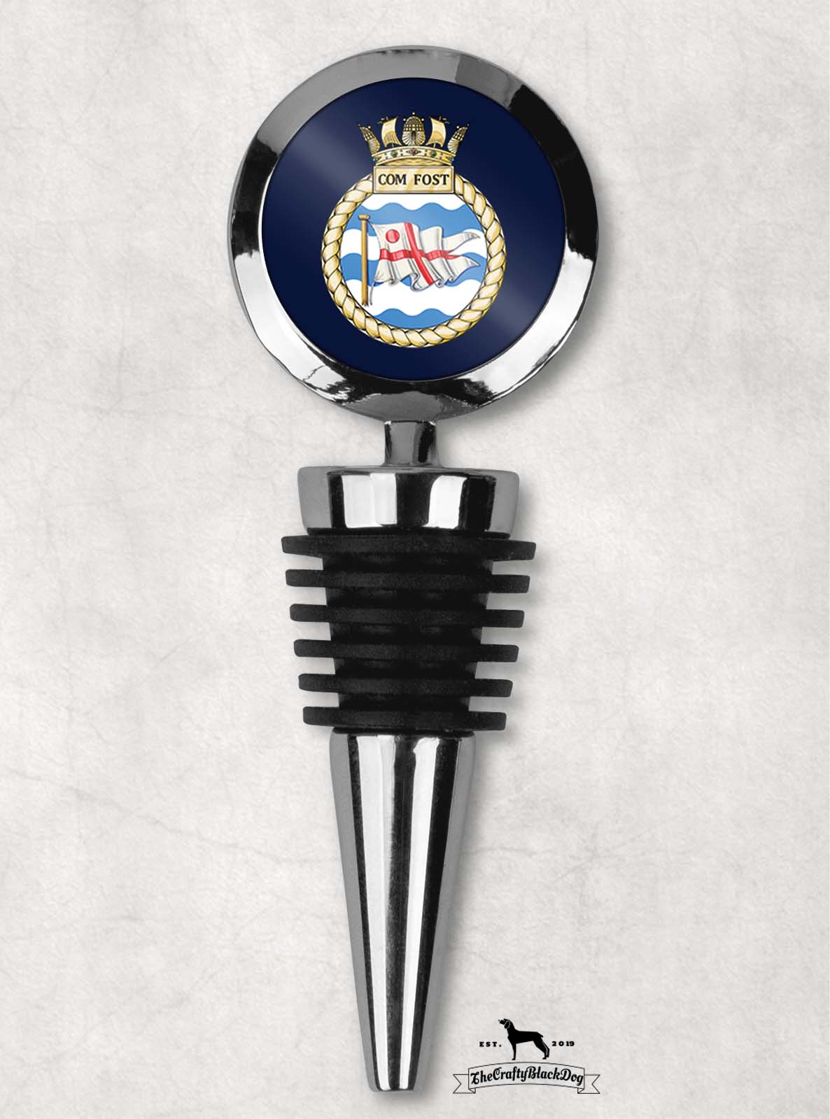 Commander Fleet Operational Sea Training - Com Fost - Wine Bottle Stopper