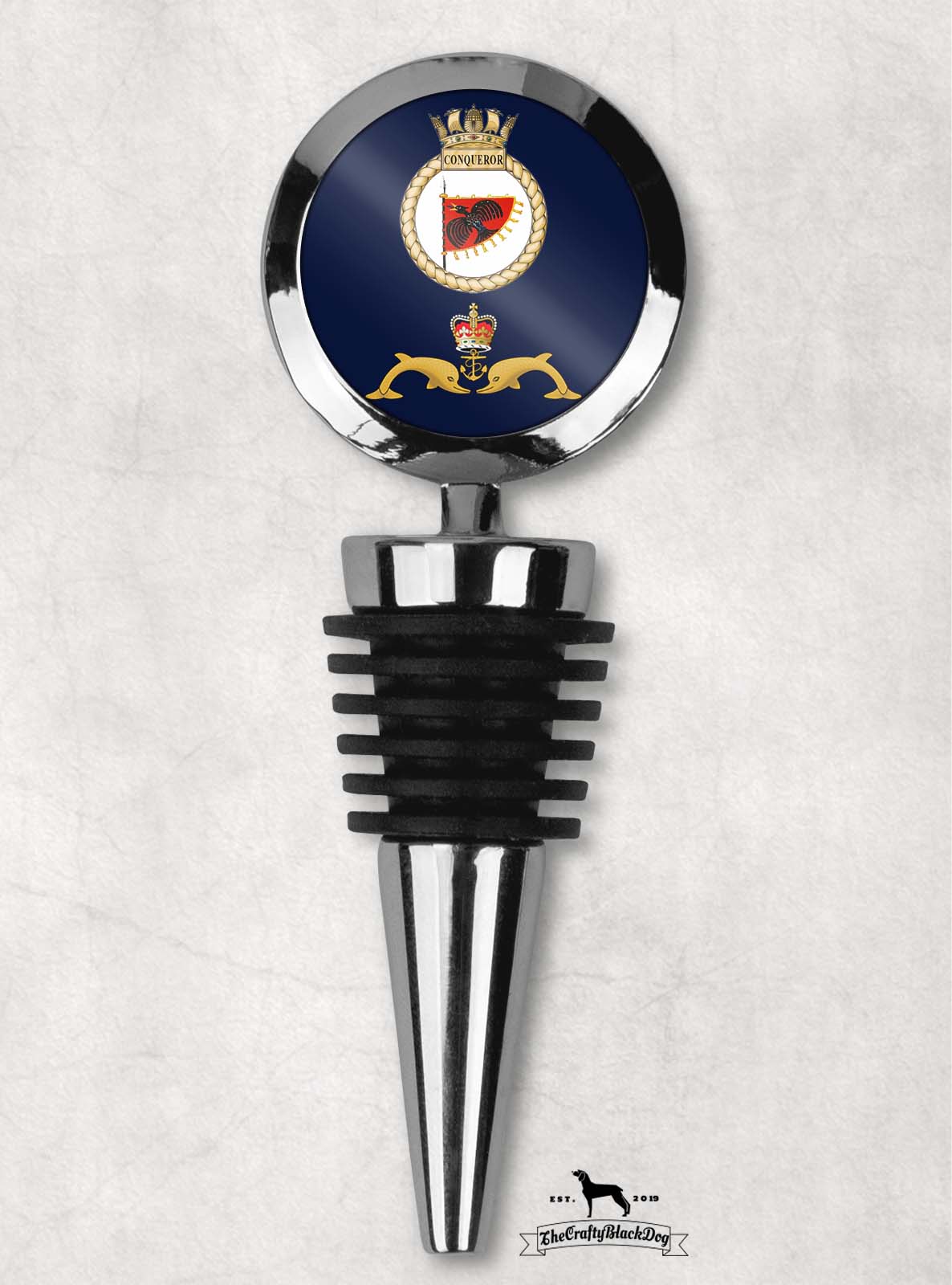 HMS Conqueror - Wine Bottle Stopper