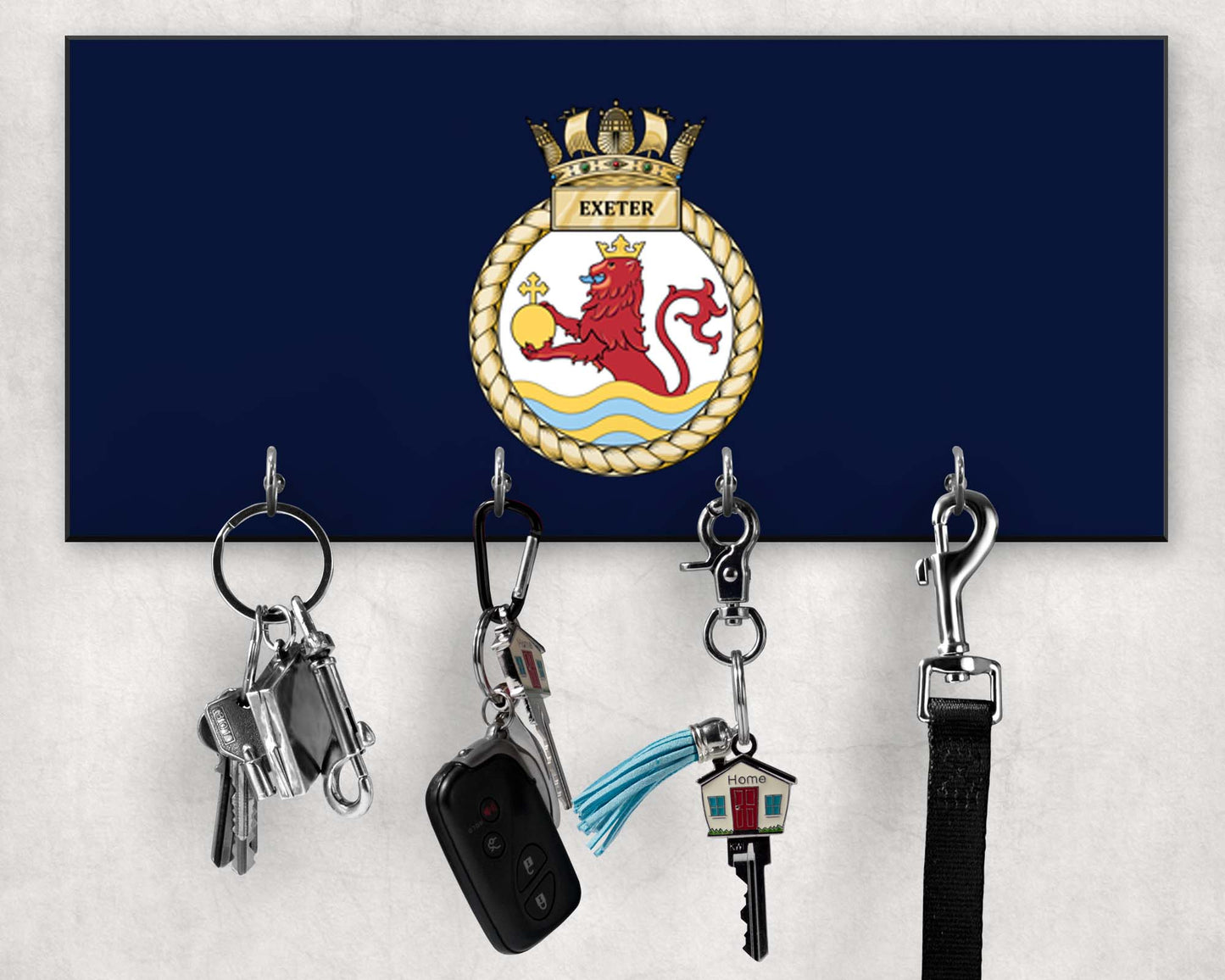 HMS Exeter - Wooden Key/Beret Hook