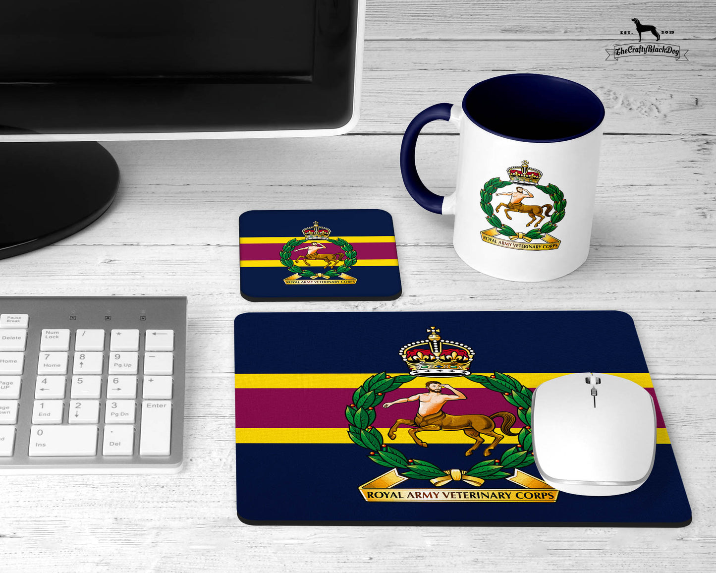 Royal Army Veterinary Corps - Office Set (New King's Crown)
