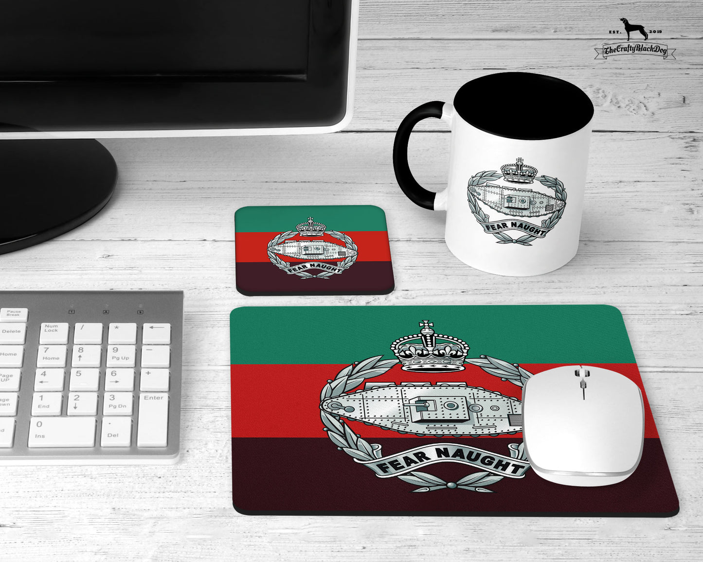 Royal Tank Regiment - Office Set (New King's Crown)