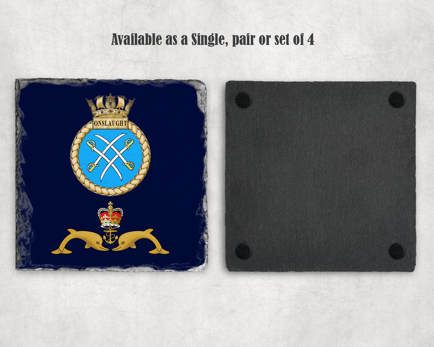 HMS Onslaught - Slate Coaster