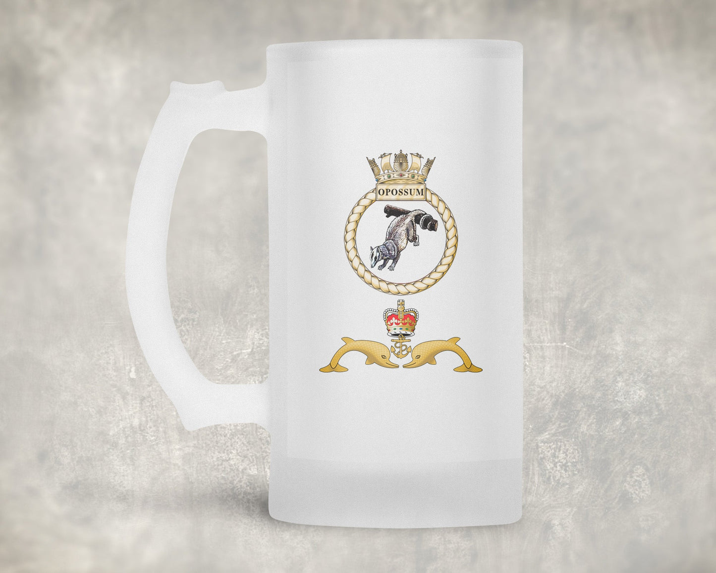 HMS Opossum - Frosted Stein/Tankard/Beer Mug - Frosted Stein/Tankard/Beer Mug