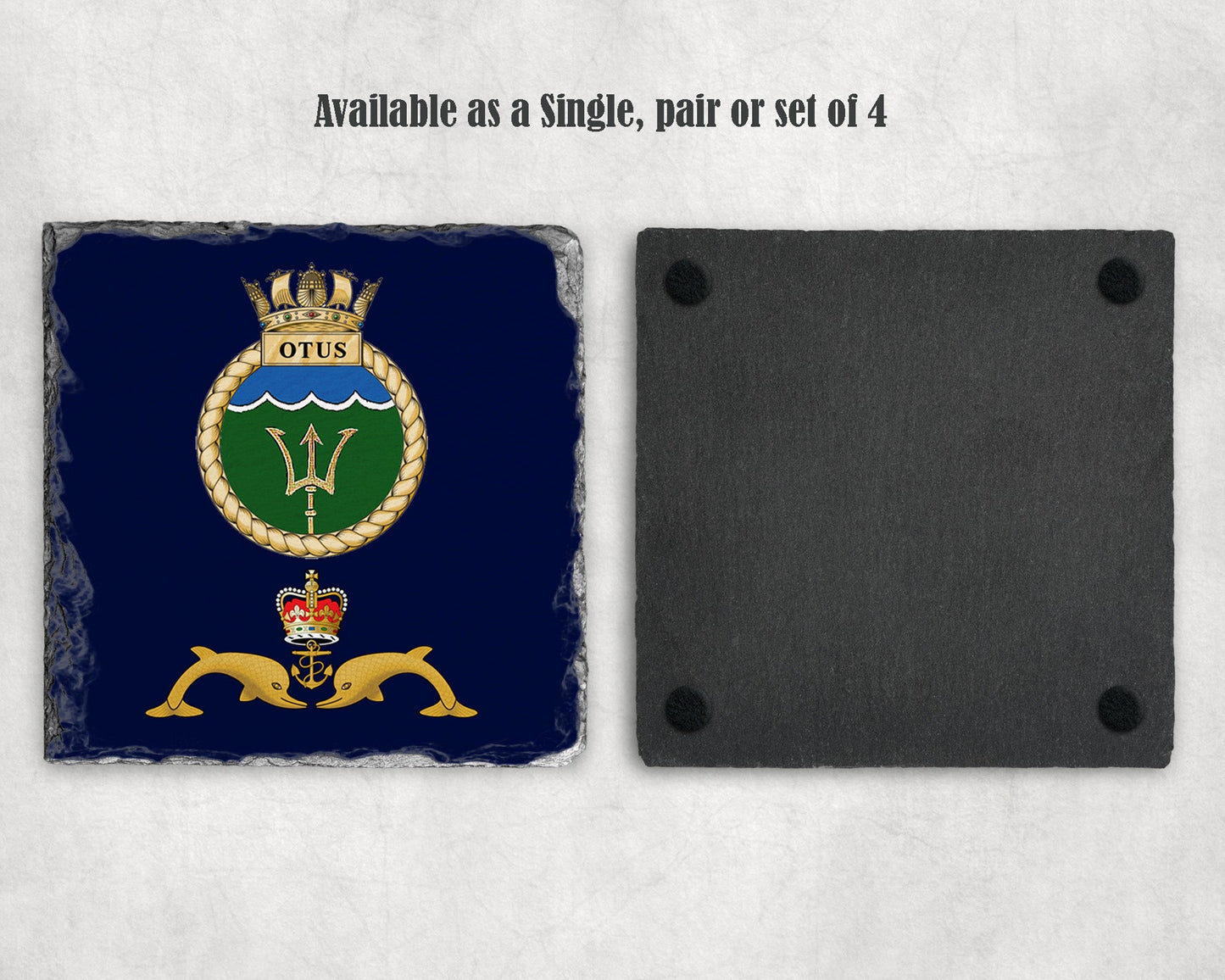 HMS Otus - Slate Coaster
