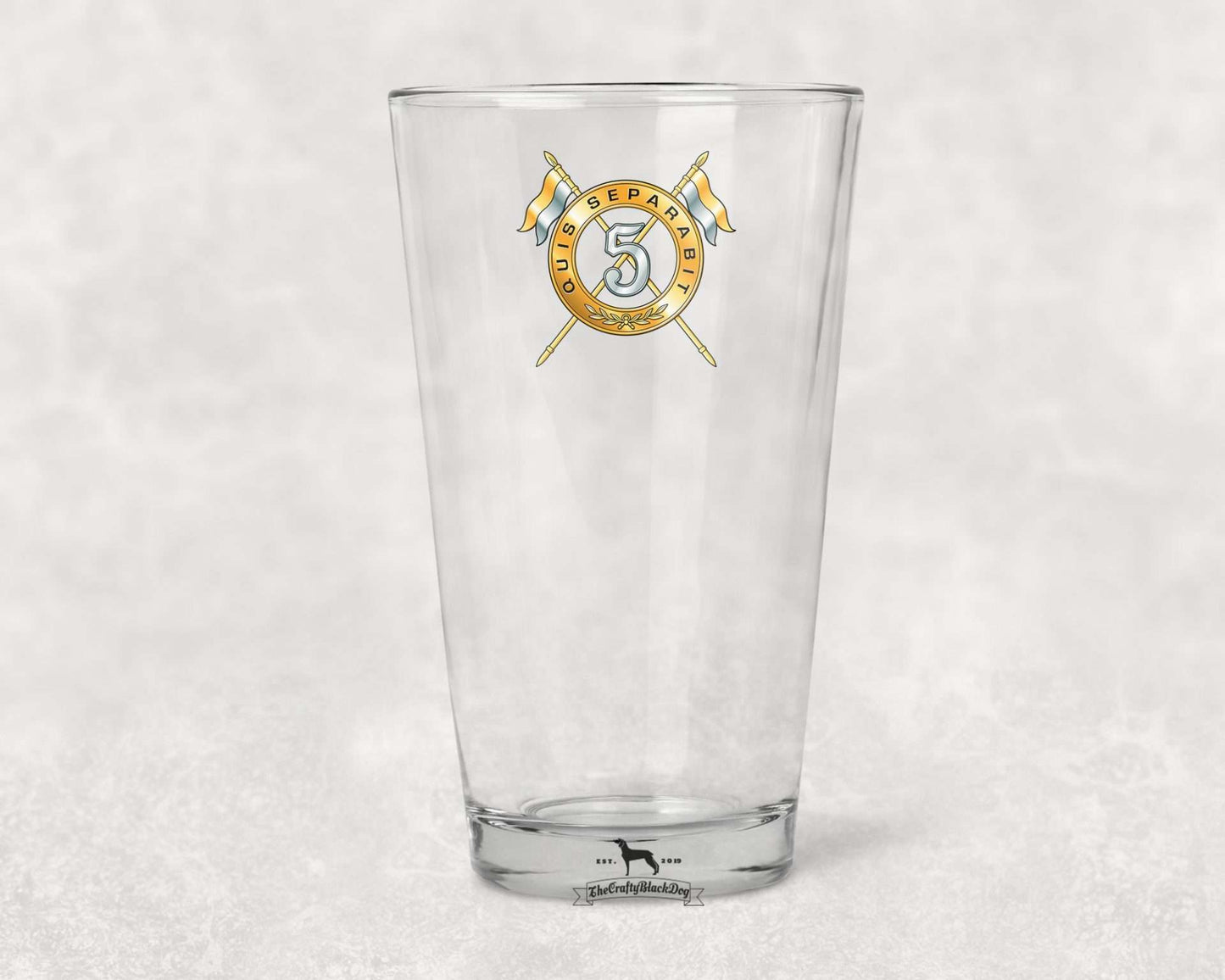 5th Royal Irish Lancers - Pint Glass