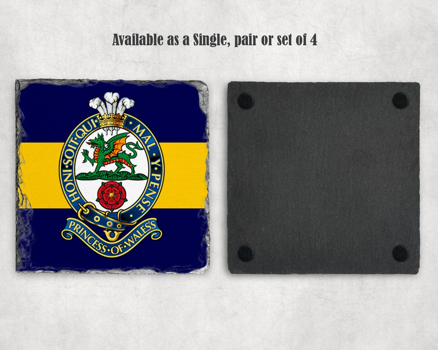 Princess of Wales's Royal Regiment - Slate Coaster