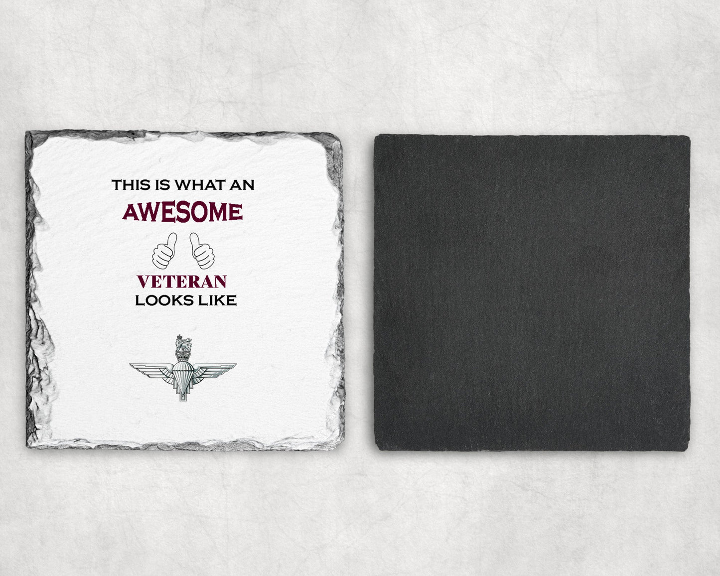 Parachute Regiment - Veteran - Slate Coaster