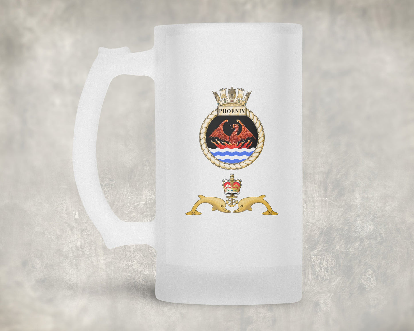 HMS Phoenix - Frosted Stein/Tankard/Beer Mug - Frosted Stein/Tankard/Beer Mug