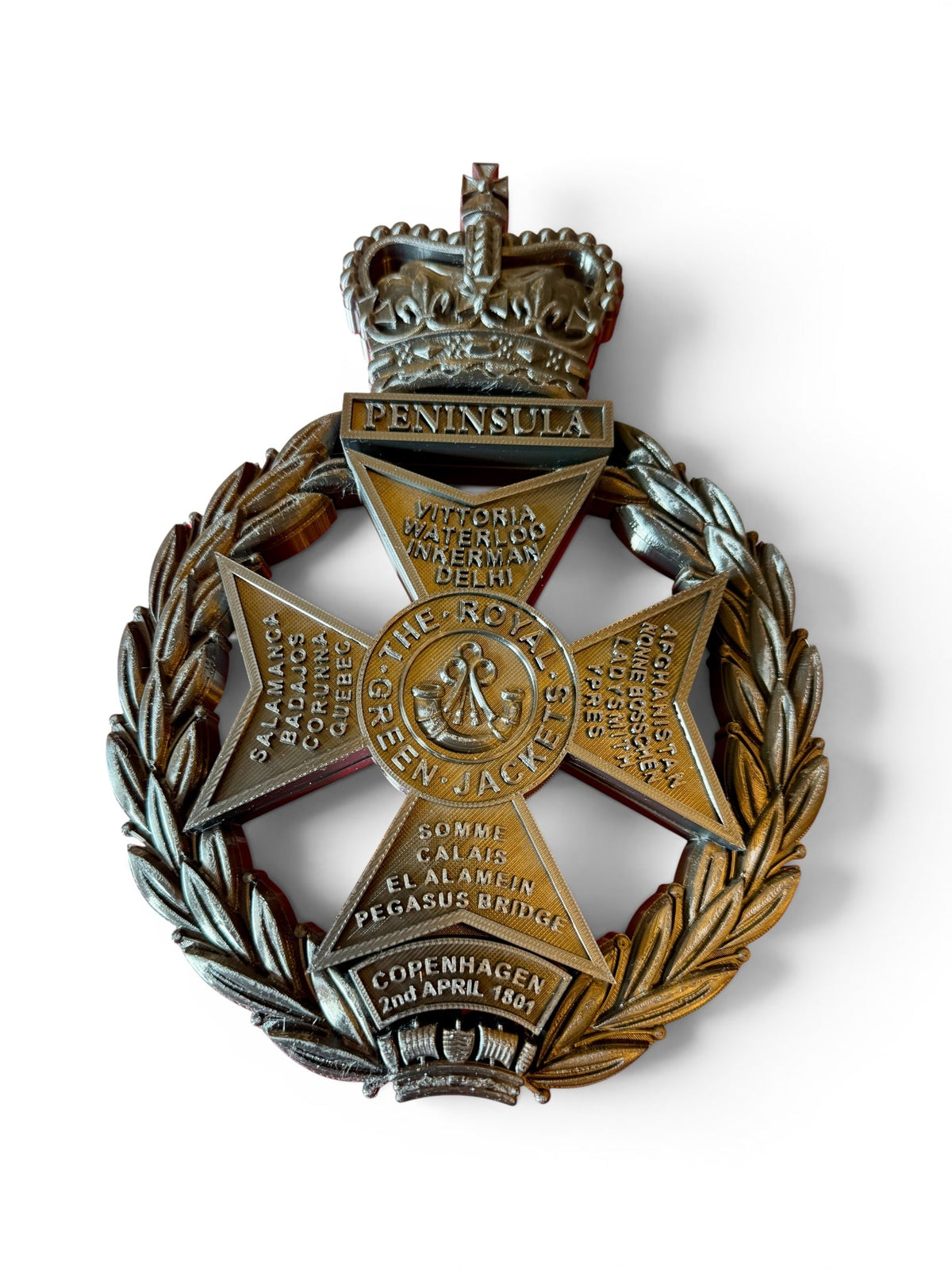 Royal Green Jackets All Black Cap Badge | Officially Licensed