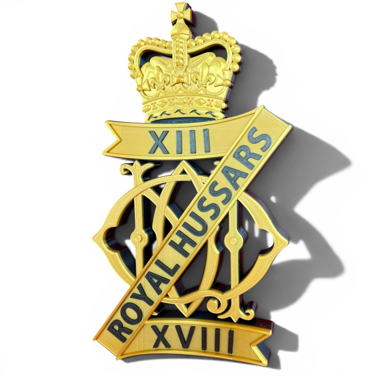 13th/18th Royal Hussars (Queen Mary's Own) Queen's Crown Cap Badge | MOD-Licensed