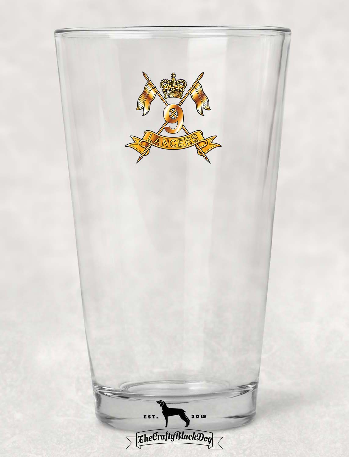 9th Queen's Royal Lancers - Pint Glass