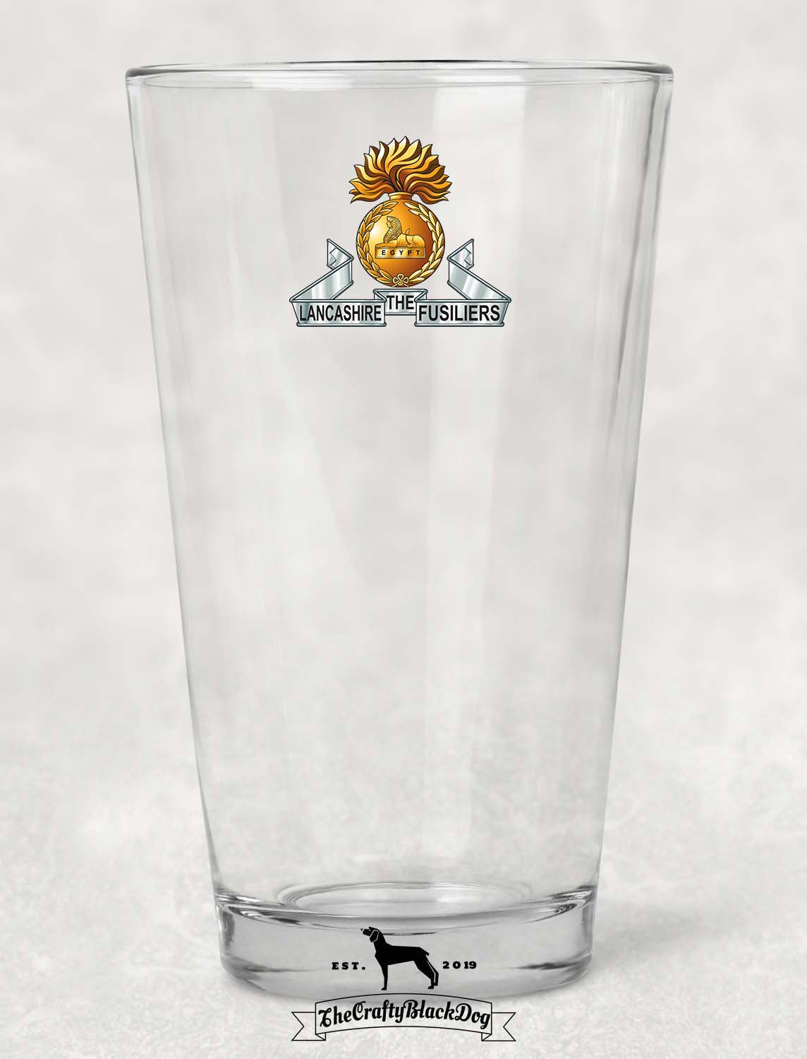 Lancashire Fusiliers - Pint Glass