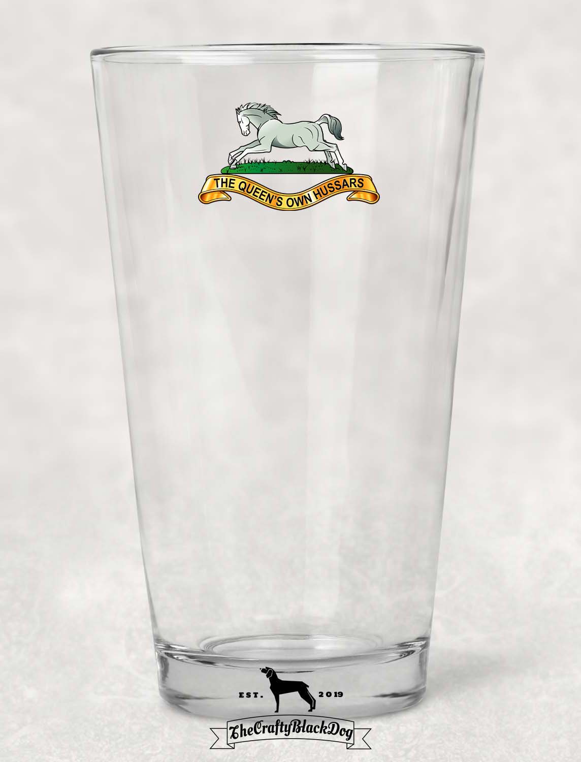 Queen's Own Hussars - Pint Glass