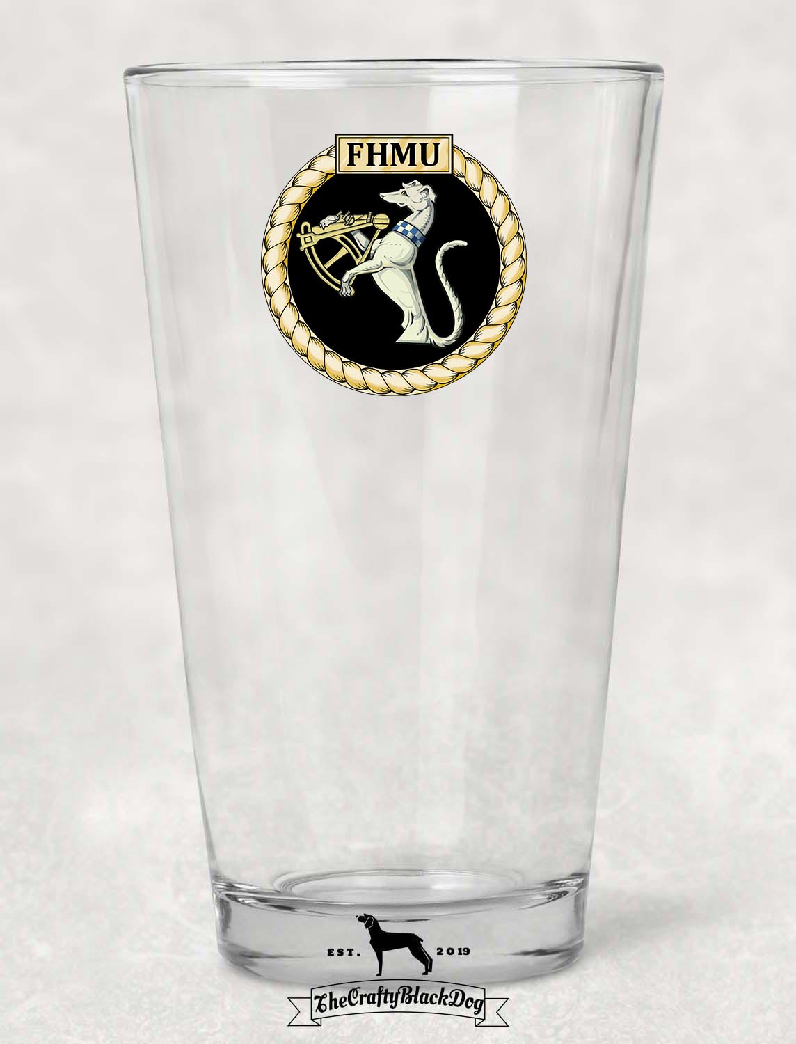 Fleet Hydrographic Meteorological Unit FHMU - Pint Glass