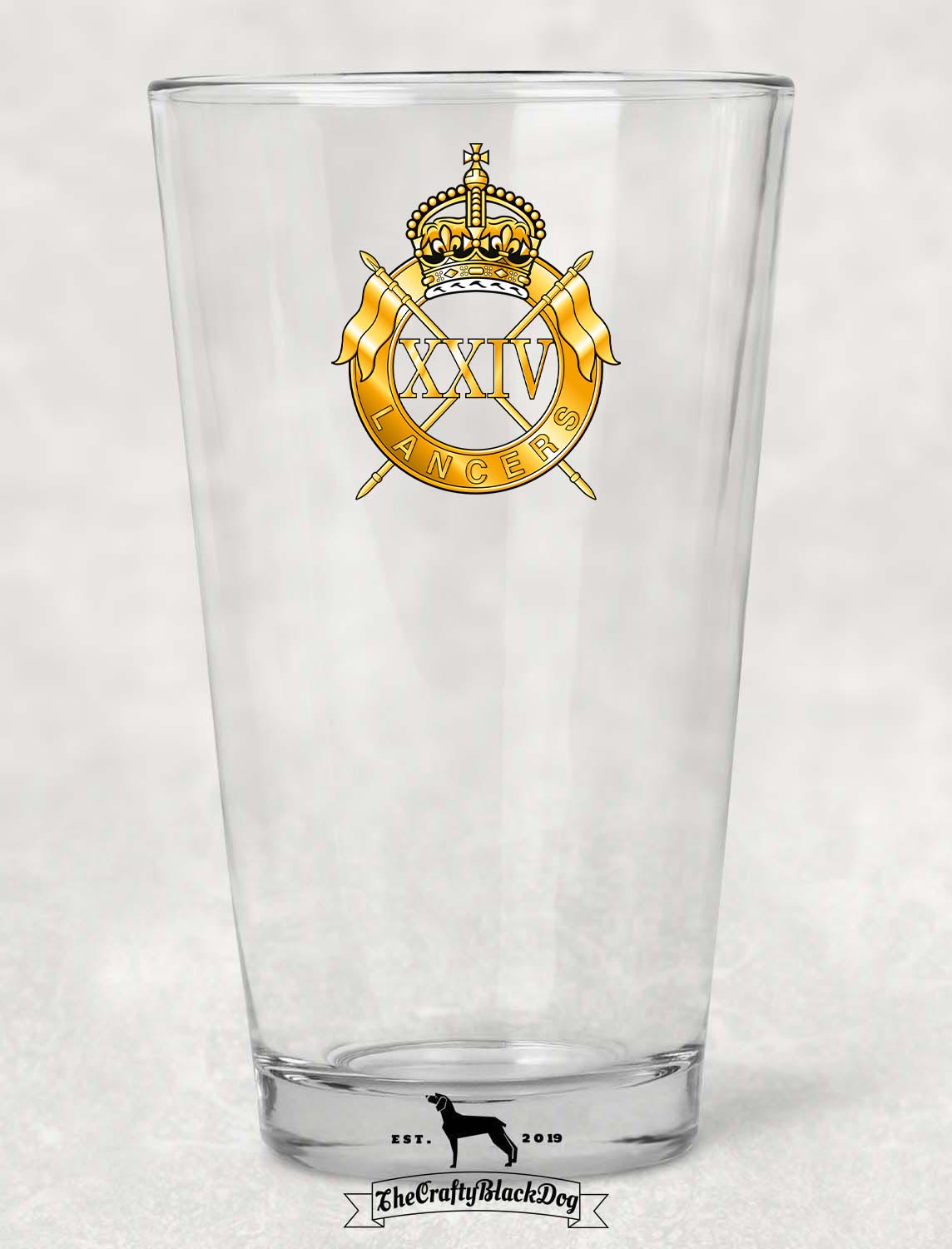 24th Lancers - Pint Glass