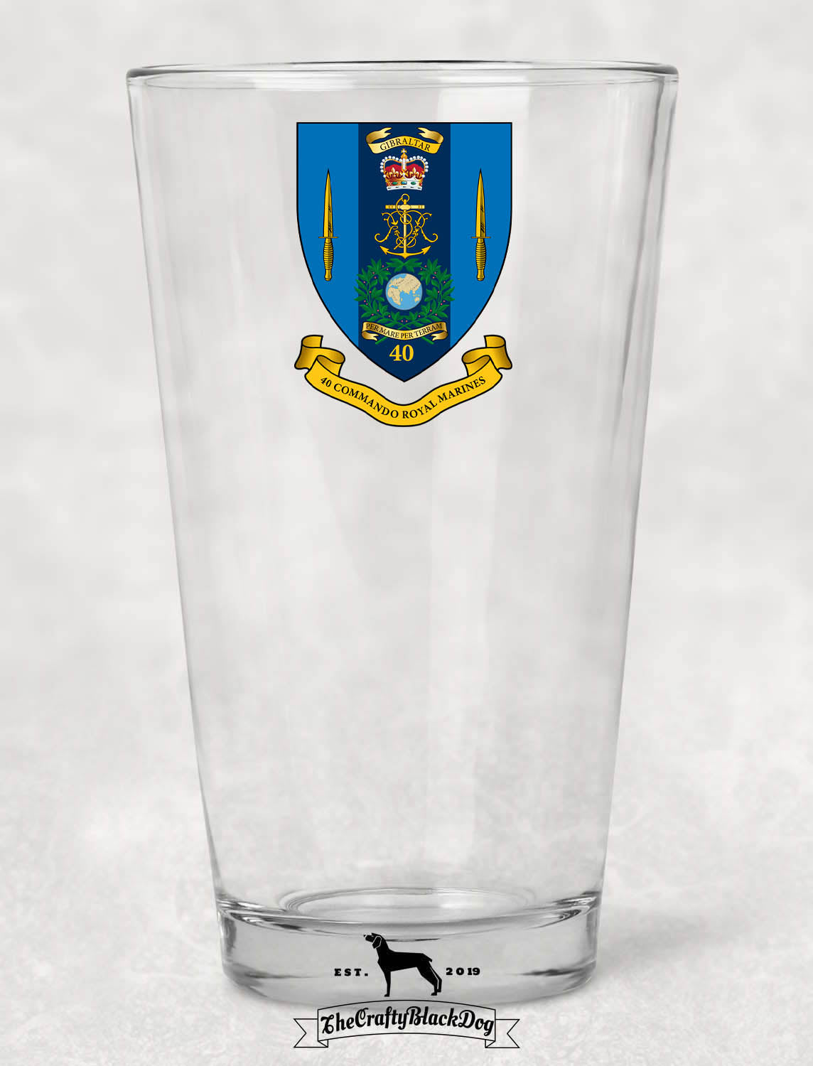 40 Commando RM - Pint Glass