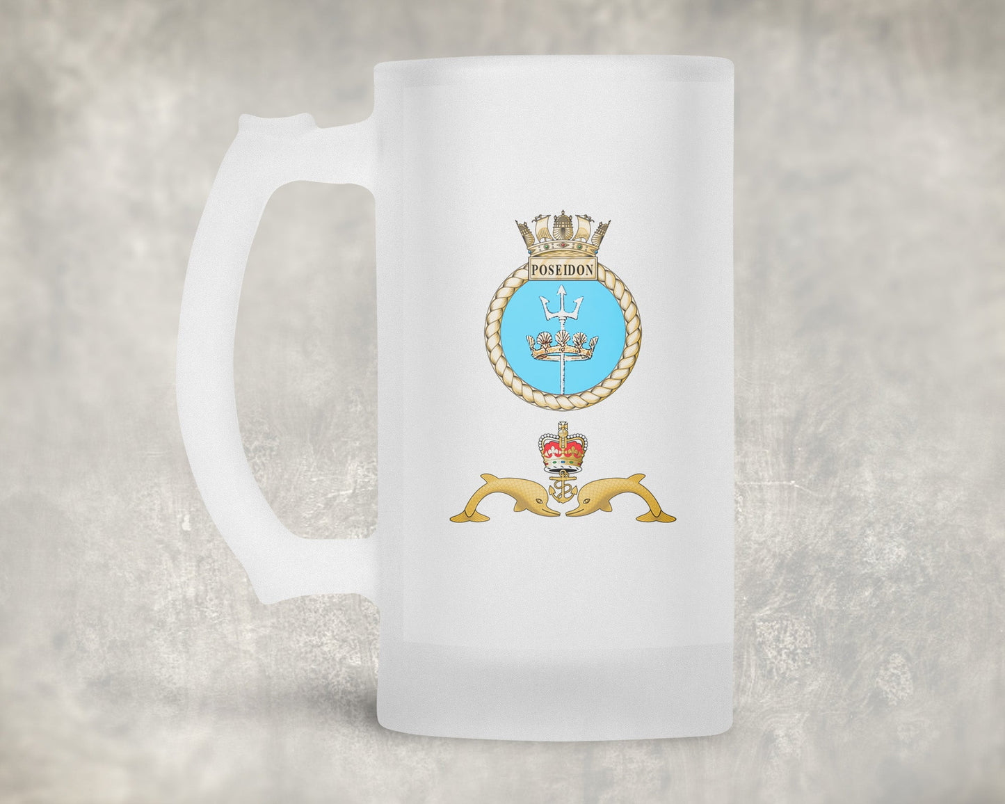 HMS Poseidon - Frosted Stein/Tankard/Beer Mug - Frosted Stein/Tankard/Beer Mug
