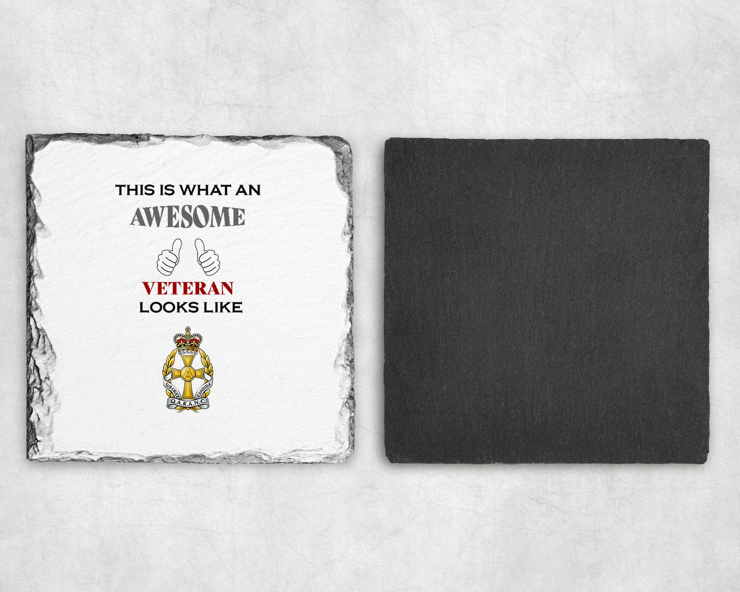 Queen Alexandra's Royal Army Nursing Corps - Veteran - Slate Coaster