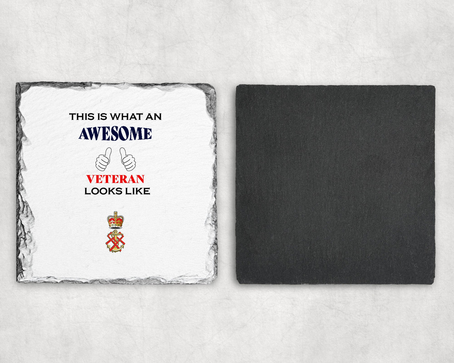 QARNNS - Veteran - Slate Coaster