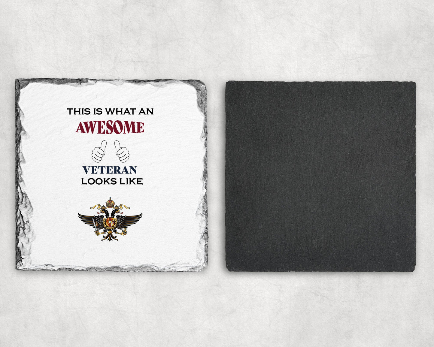 1st The Queen's Dragoon Guards - Veteran - Slate Coaster