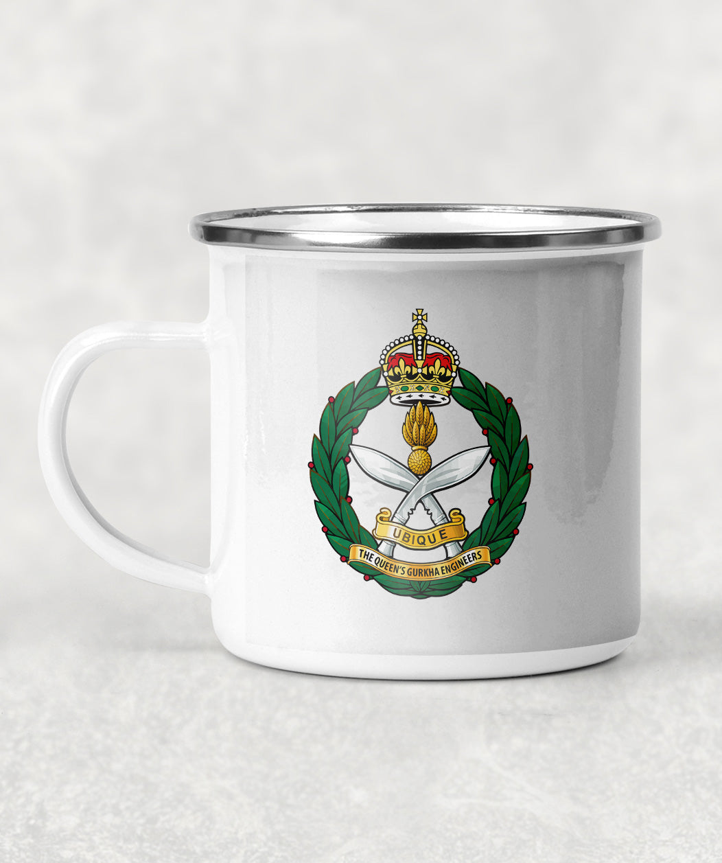 Queen's Gurkha Engineers KC - Enamel Mug
