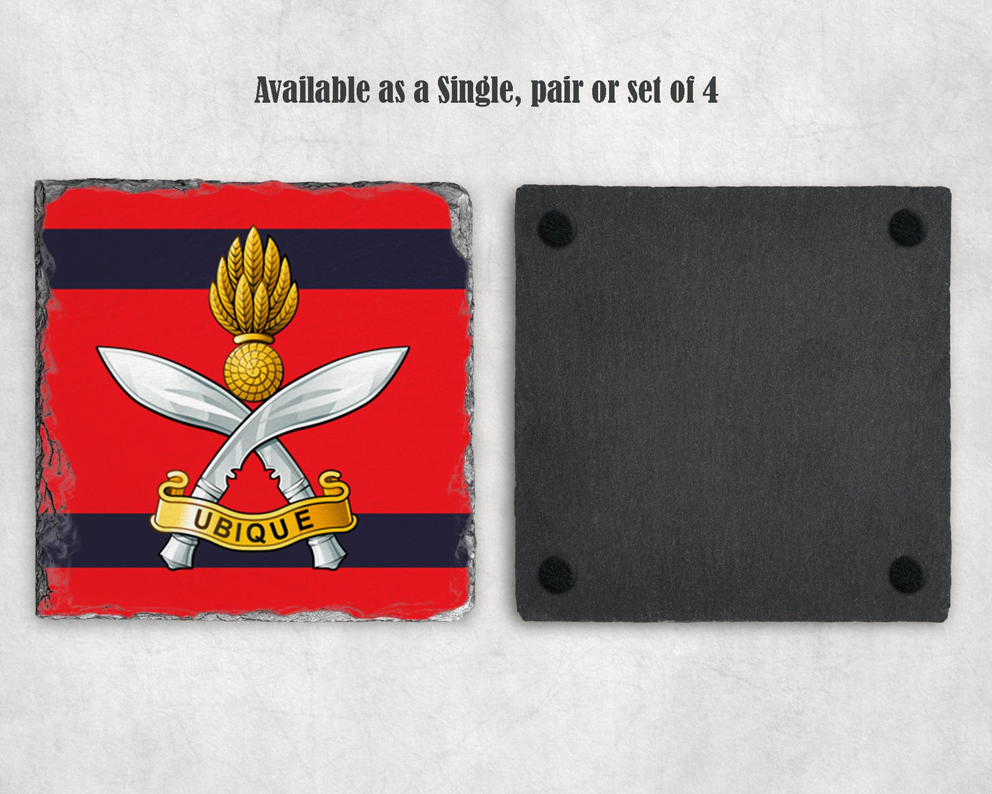 Queen's Gurkha Engineers - Slate Coaster