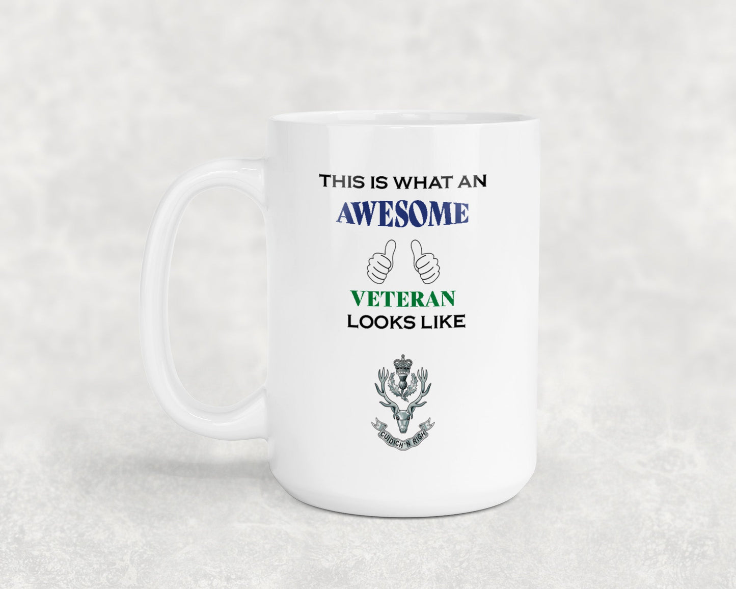 Queen's Own Highlanders (Seaforth and Camerons) - Veteran - 15oz Mug