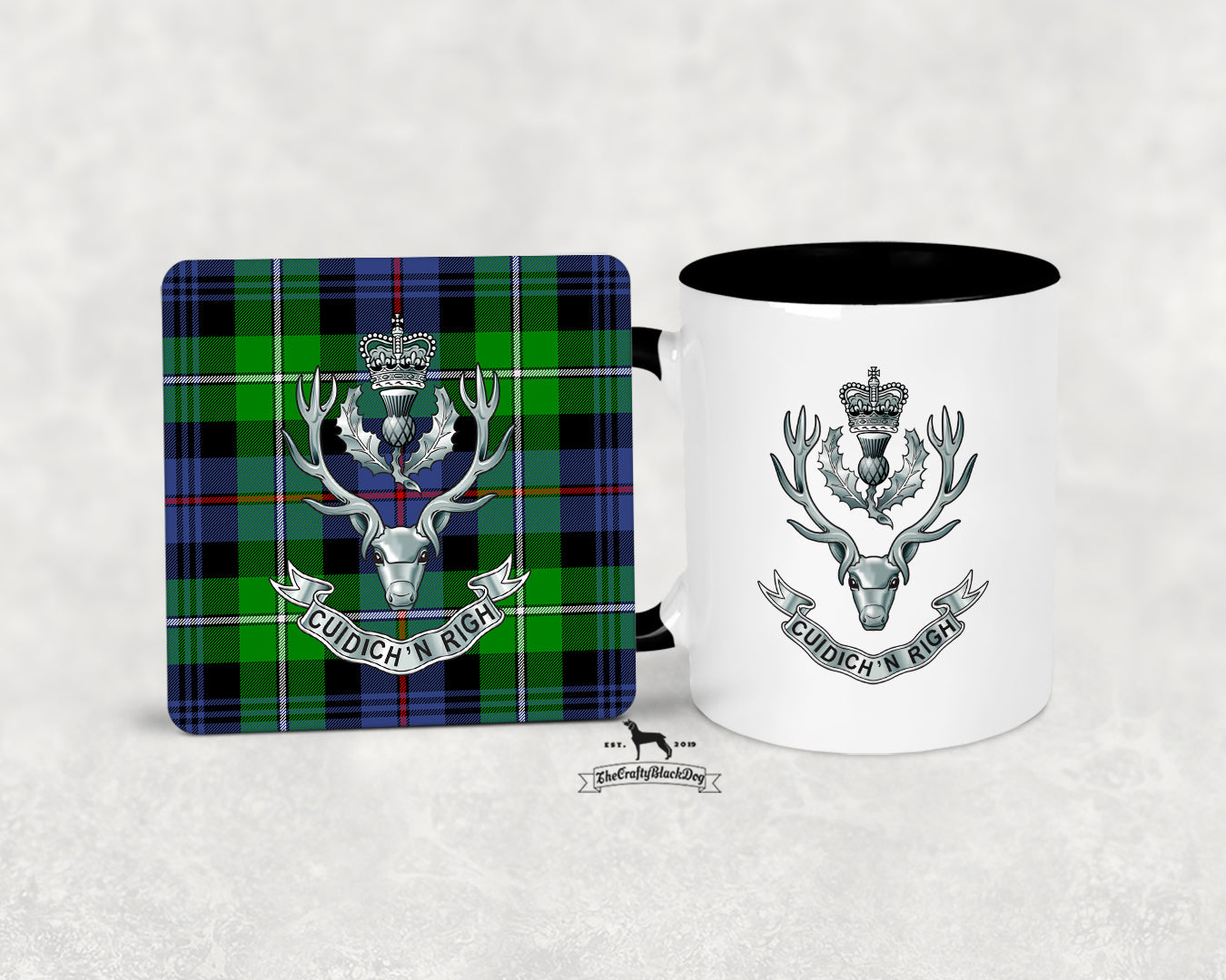 Queen's Own Highlanders - MUG and COASTER SET