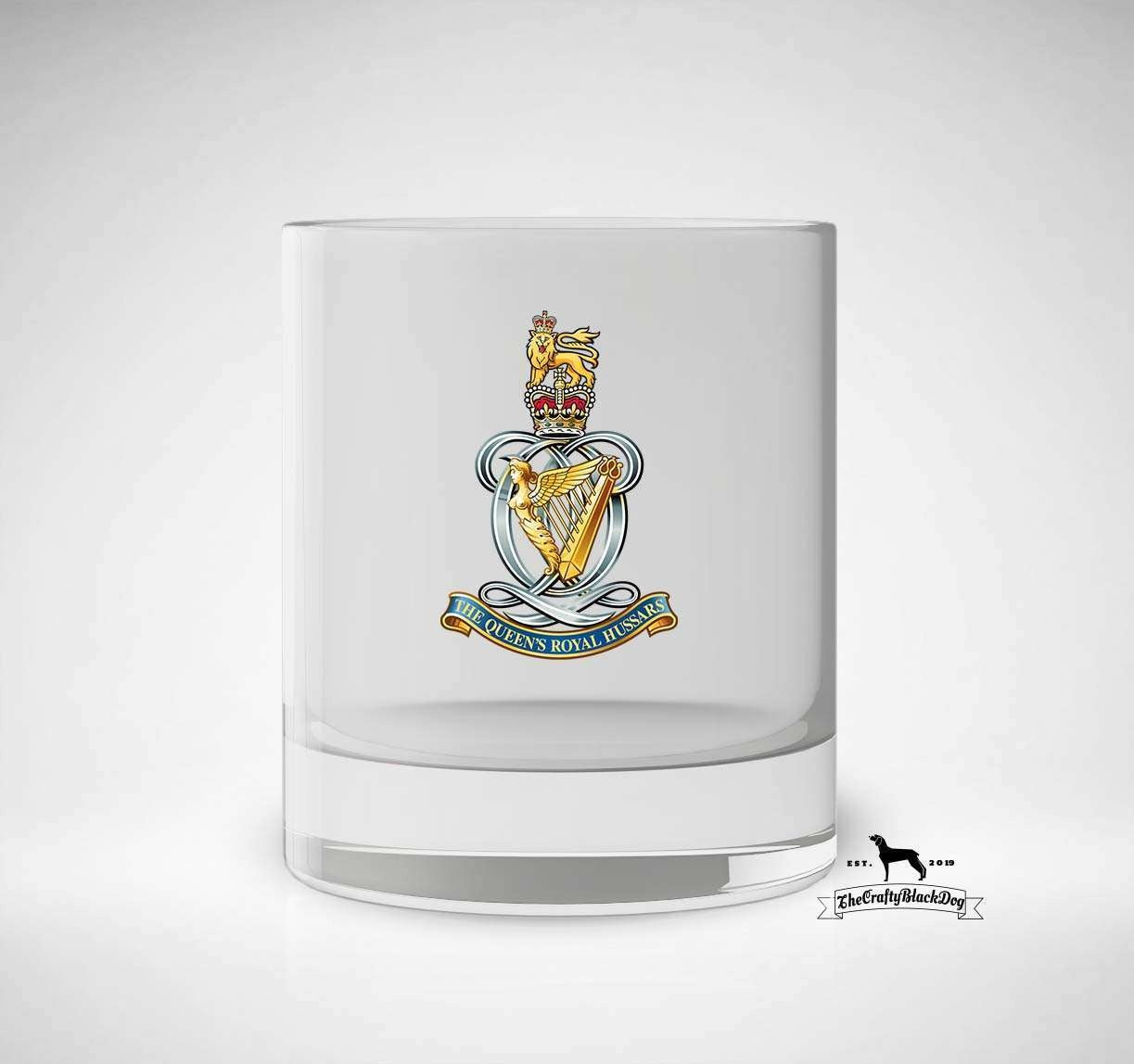 Queen's Royal Hussars - Whiskey/Spirit Glass
