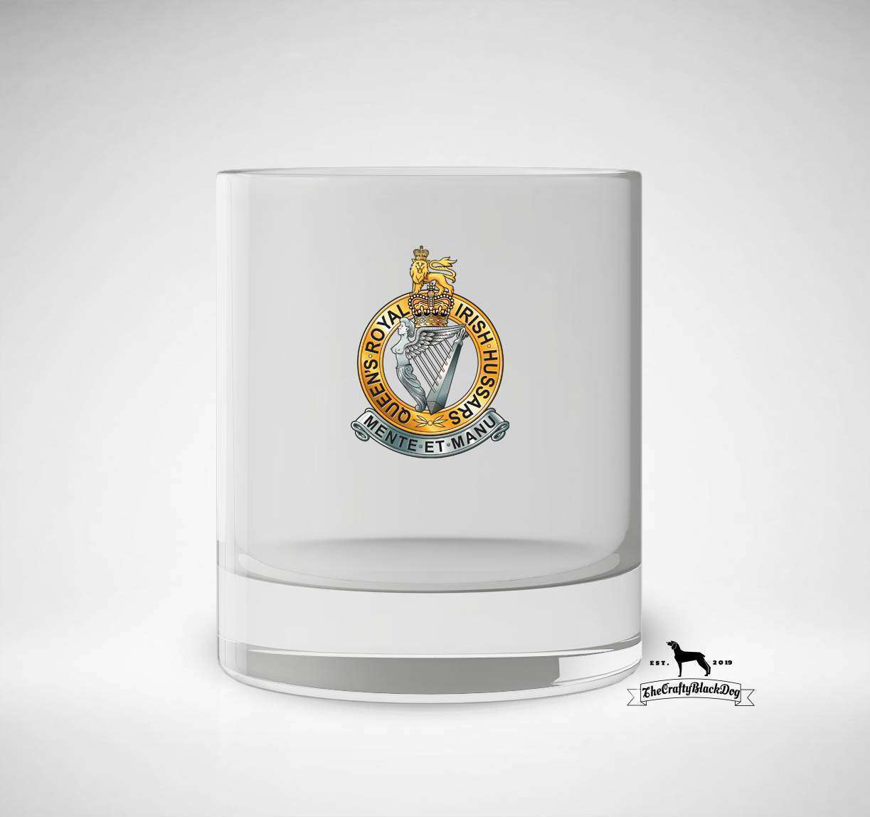 Queen's Royal Irish Hussars - Whiskey/Spirit Glass