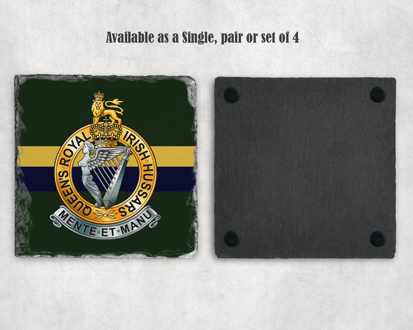 Queen's Royal Irish Hussars - Slate Coaster