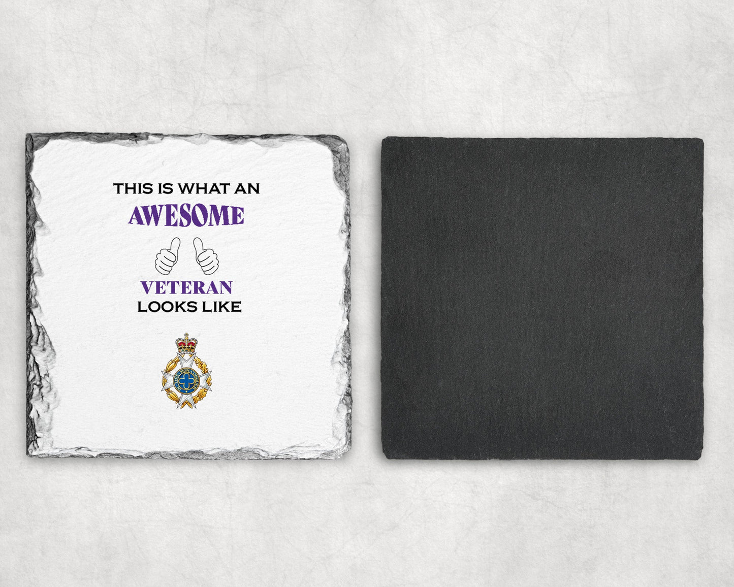 Royal Army Chaplains' Department - Christian - Veteran - Slate Coaster