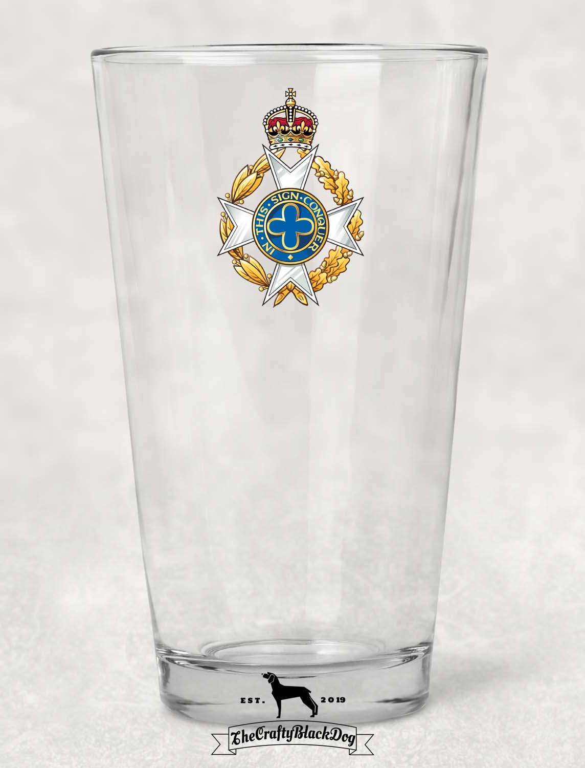 Royal Army Chaplains' Department - Pint Glass (New King's Crown)