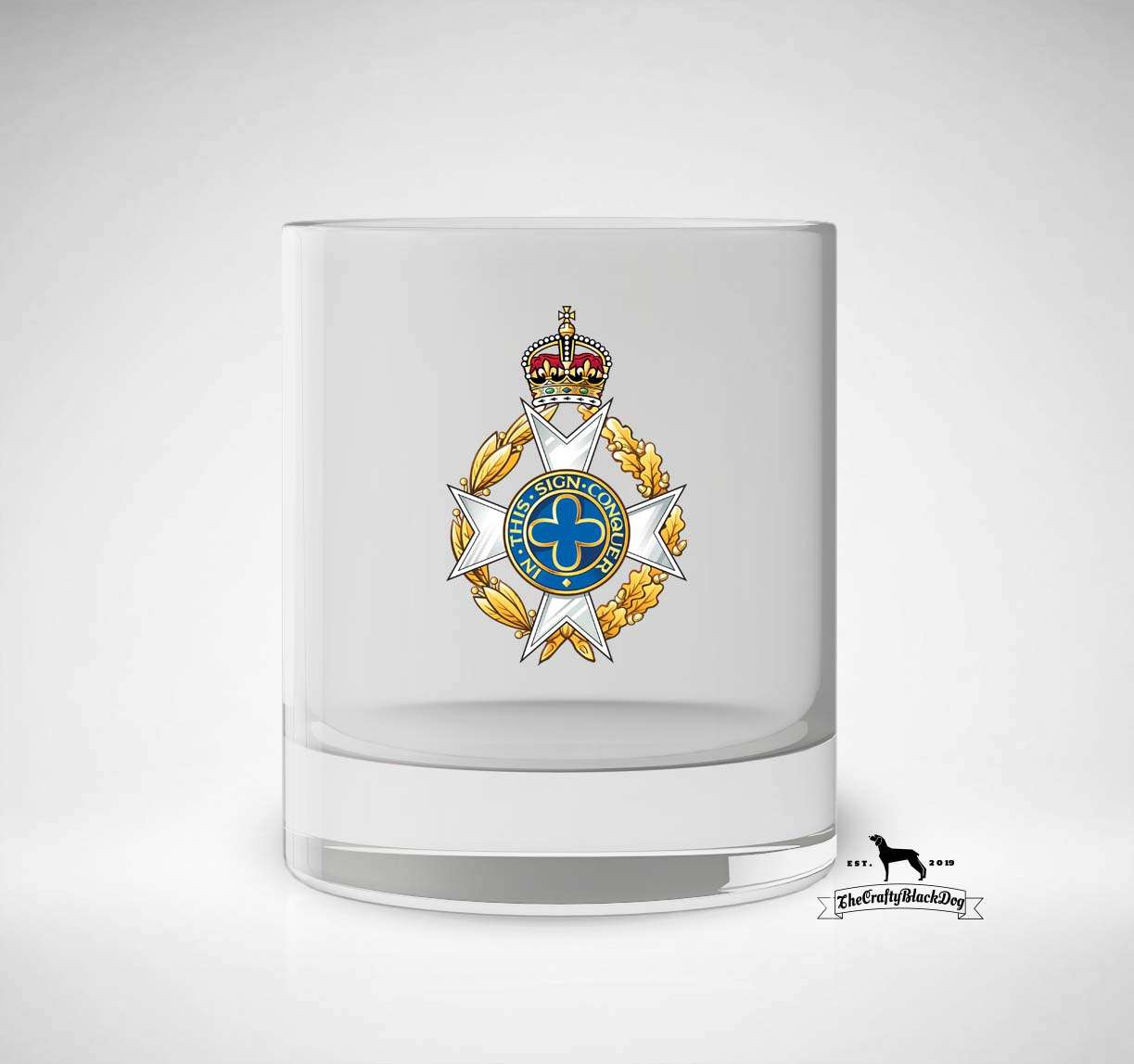 Royal Army Chaplains' Department - Whiskey/Spirit Glass KC