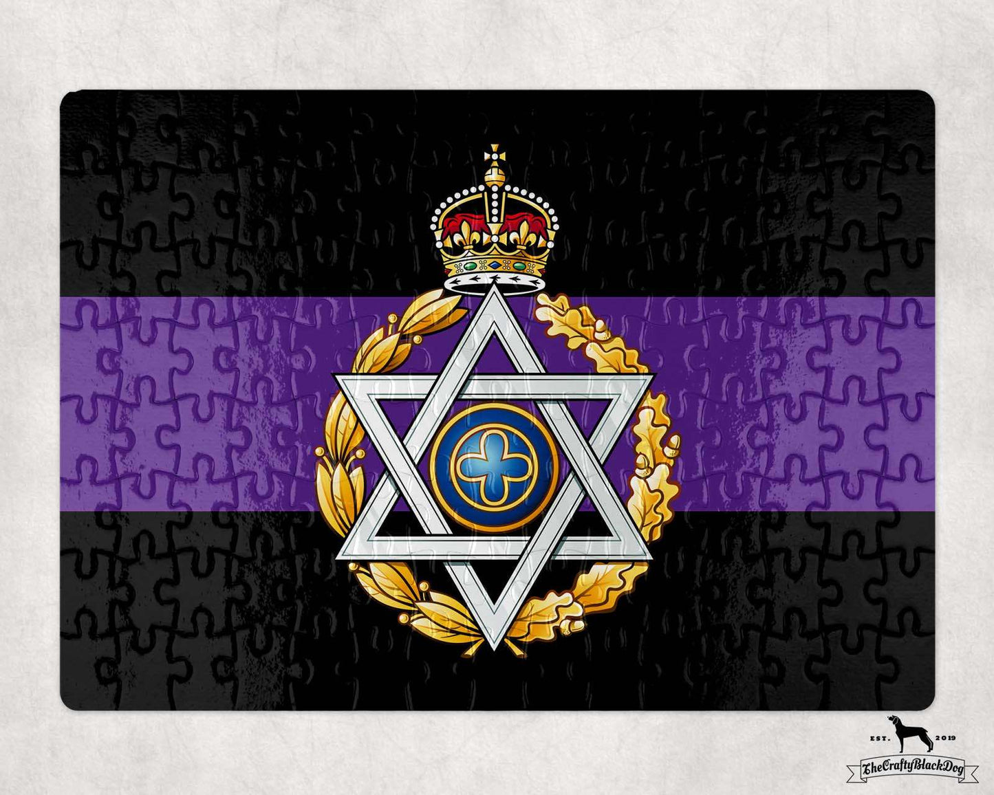 Royal Army Chaplains' Department Jewish - Jigsaw Puzzle (New King's Crown)