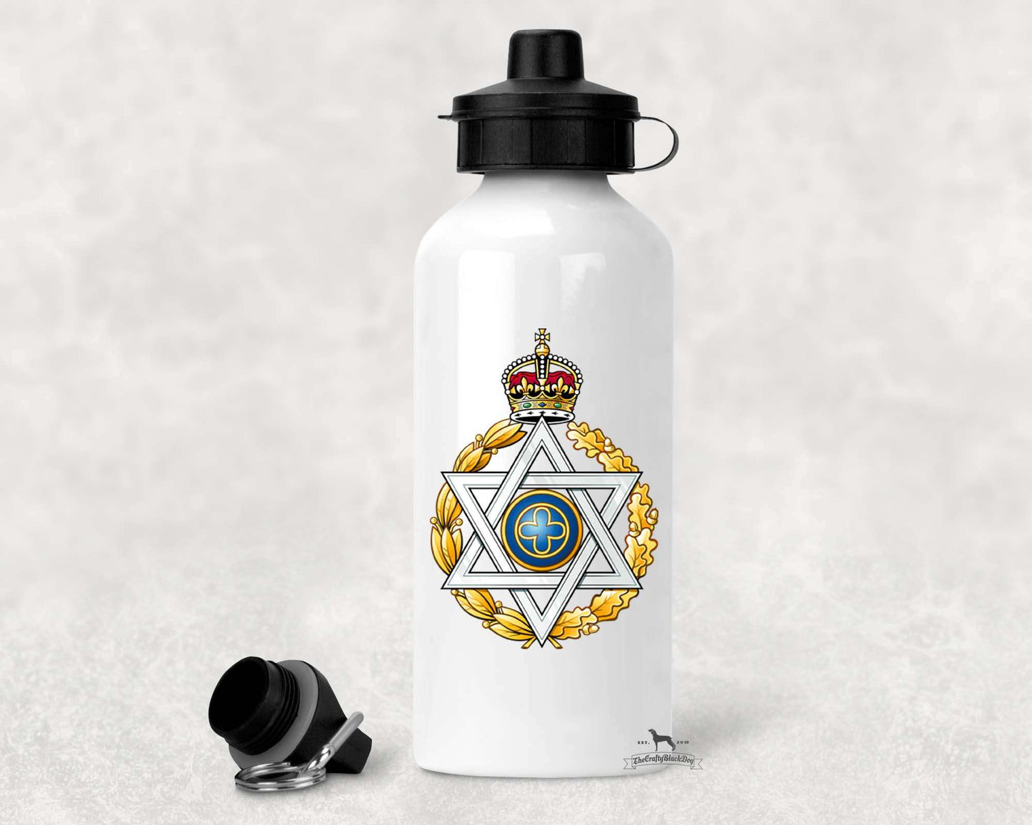 Royal Army Chaplains' Department Jewish - ALUMINIUM WATER BOTTLE (New King's Crown)