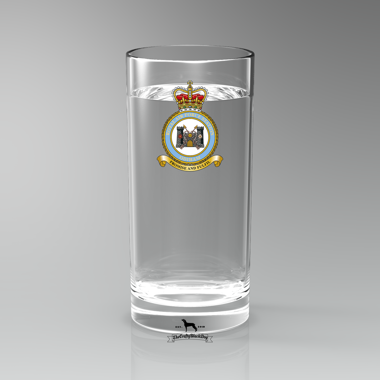 RAF Odiham - Straight Gin/Mixer/Water Glass