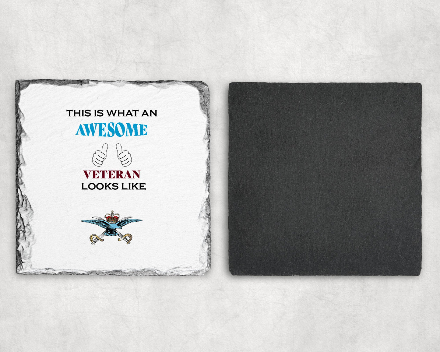 RAF PTI - Veteran - Slate Coaster