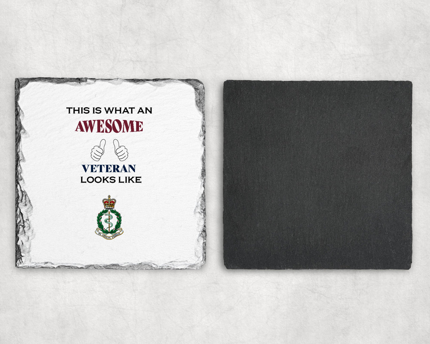 Royal Army Medical Corps - Veteran - Slate Coaster