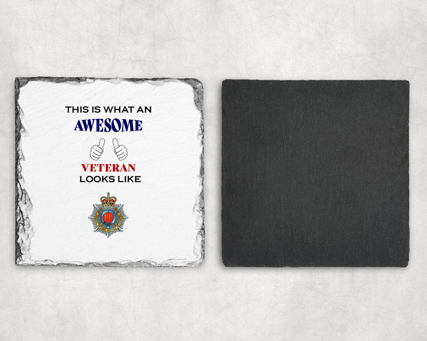 Royal Army Service Corps - Veteran - Slate Coaster