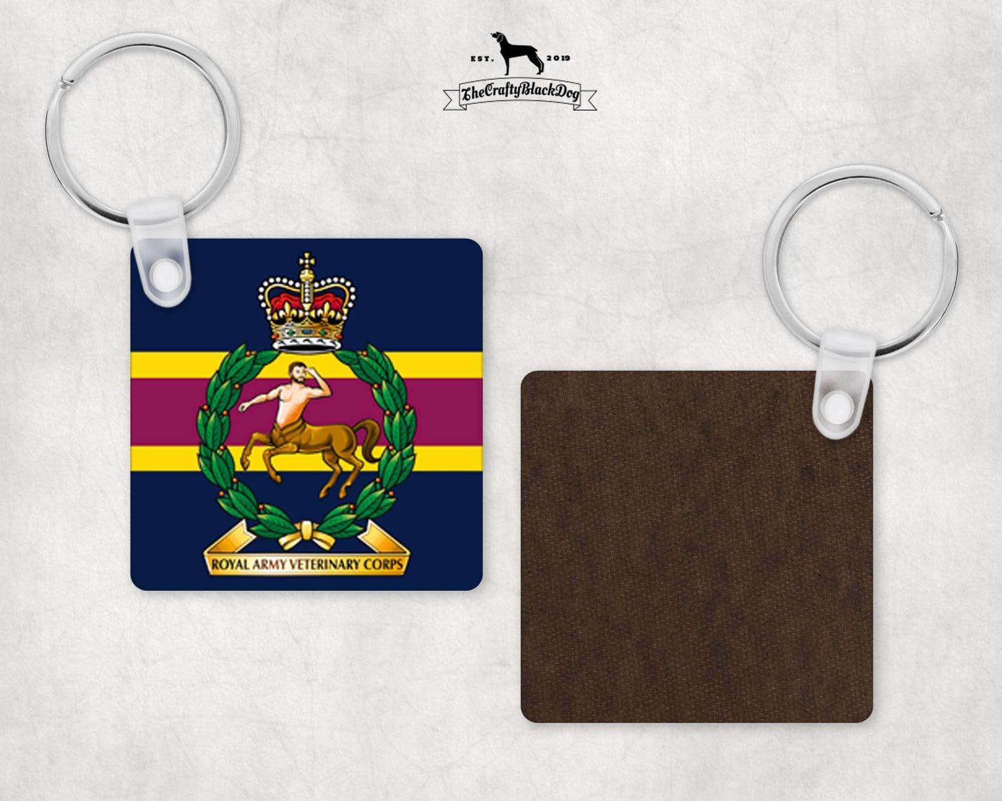 Royal Army Veterinary Corps - Square Key Ring