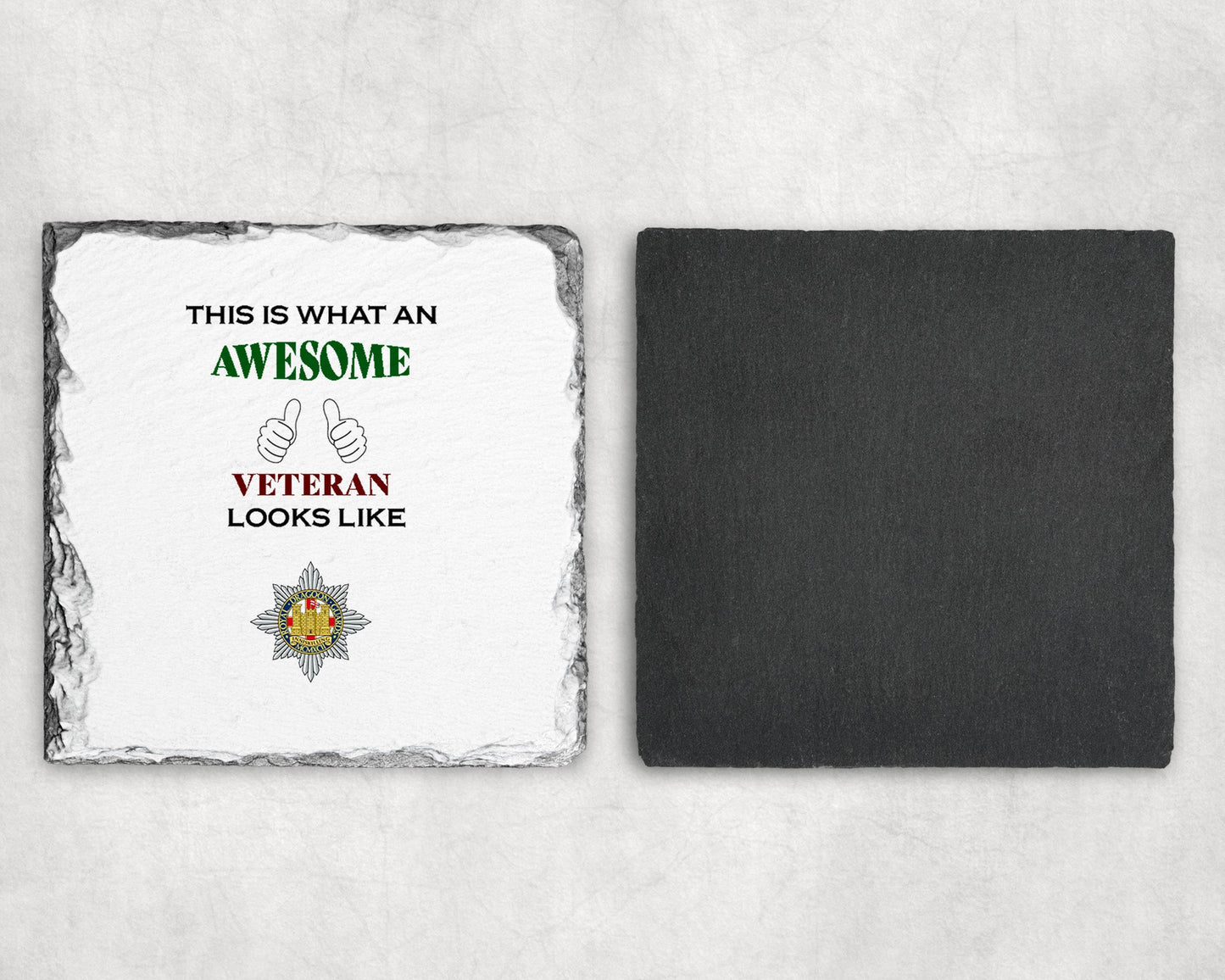 The Royal Dragoon Guards - Veteran - Slate Coaster